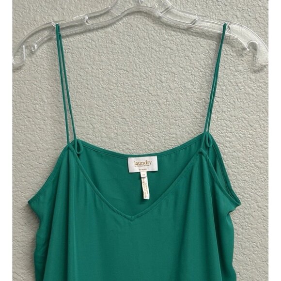 Laundry by Shelli Segal NWT Green Cami Top Women’s Size 10 Blouse Sleeveless - Picture 6 of 10
